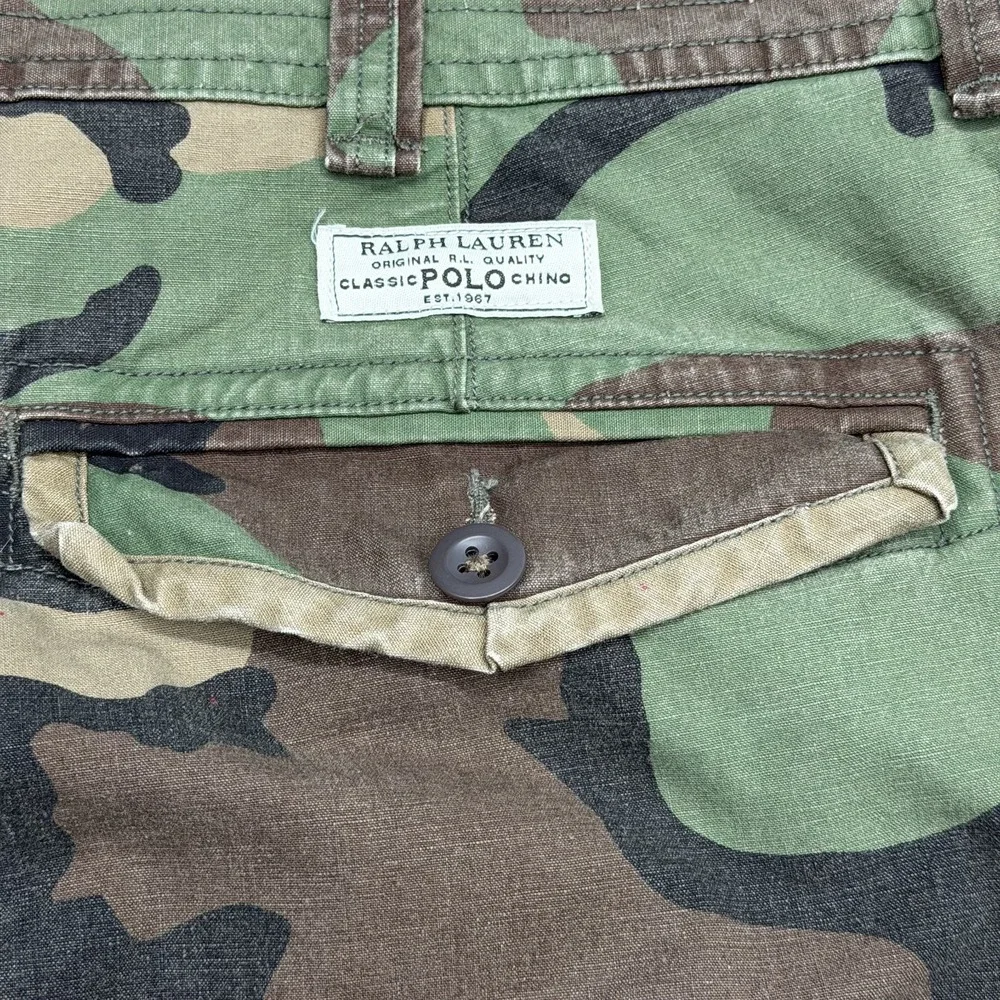 Polo Ralph Lauren Camo Cargo Shorts Mens Size 40x10 Baggy Military Camouflage